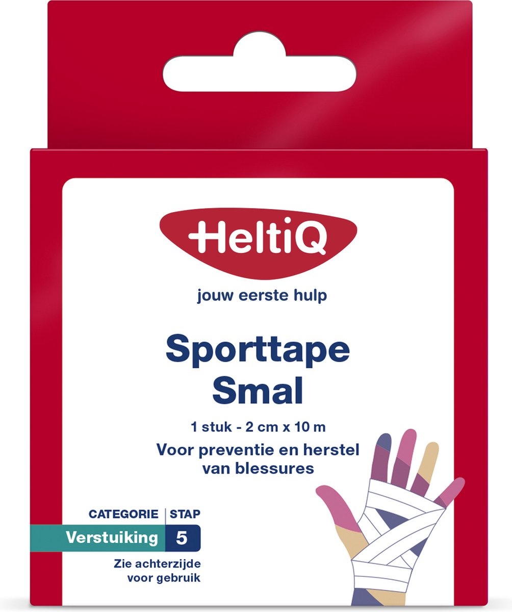 HeltiQ Sporttape Smal - 2cm x 10mtr