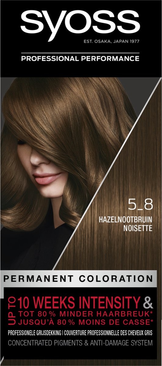 Teinture capillaire SYOSS Color baseline 5-8 Brun noisette