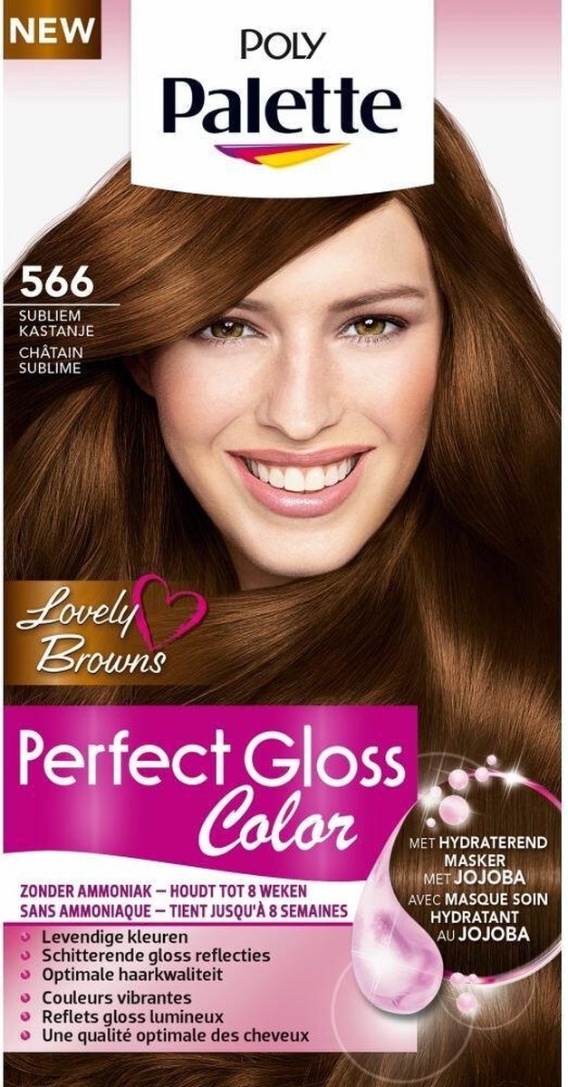 Poly Palette Permanente Haarverf Perfect Gloss 566 Subliem Kastanje