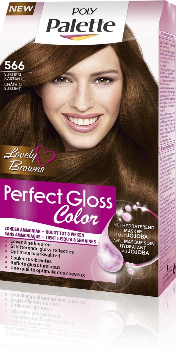 Poly Palette Permanent Hair Dye Perfect Gloss 566 Sublime Chestnut