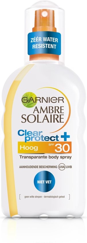 Garnier Ambre Solaire Clear Protect Refresh - Spray de protection solaire transparent SPF 30 - 200 ml - Capuchon manquant