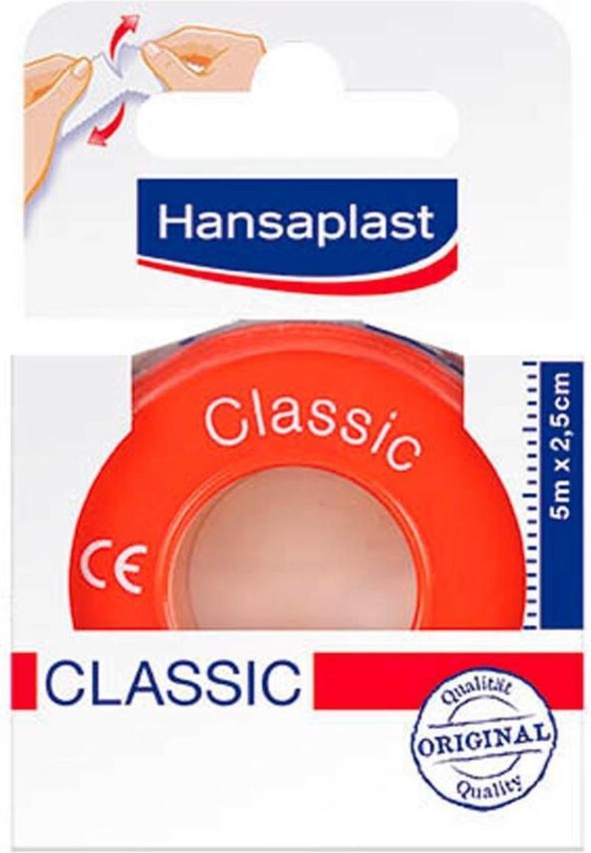 Pansement adhésif Hansaplast Classic - 2,5 cm x 5 m