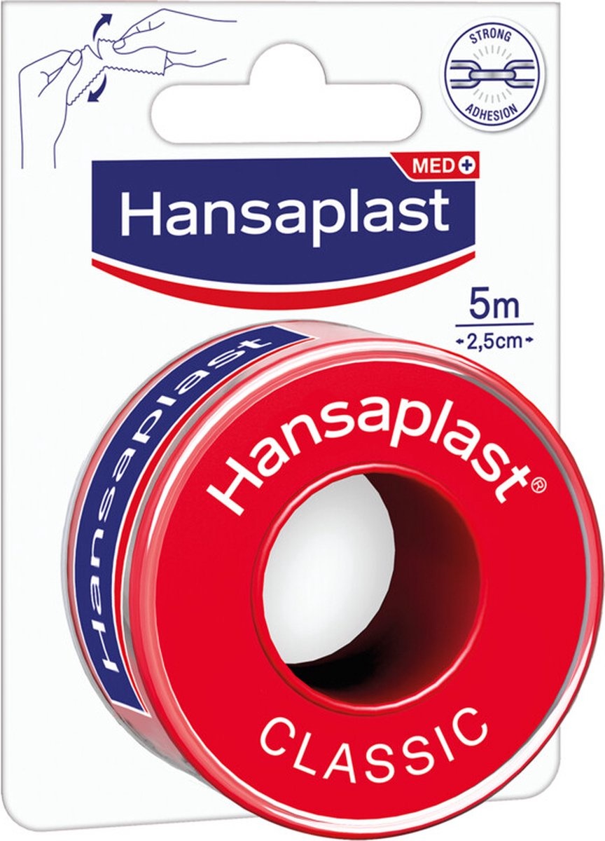 Pansement adhésif Hansaplast Classic - 2,5 cm x 5 m