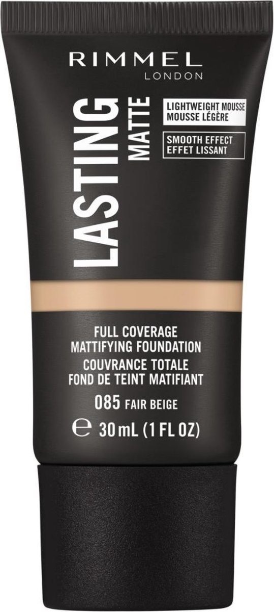 Rimmel London Lasting Matte Full Coverage Foundation - 085 Fair Beige