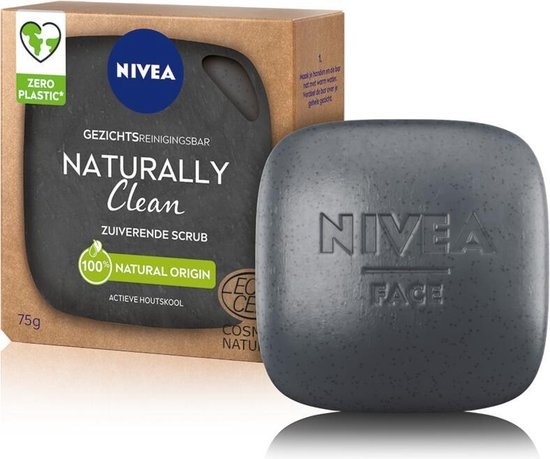 NIVEA Naturally Clean Face Bar Zuiverende Scrub - 75 g
