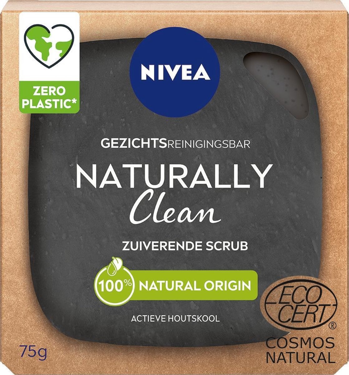 NIVEA Naturally Clean Face Bar Purifying Scrub - 75g