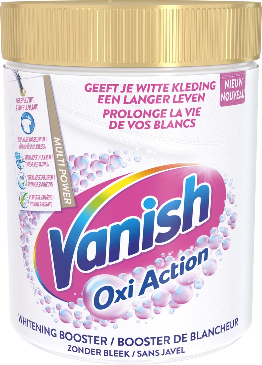 Vanish Oxi Action Whitening Booster Powder - Détachant pour linge blanc - 1,0 kg