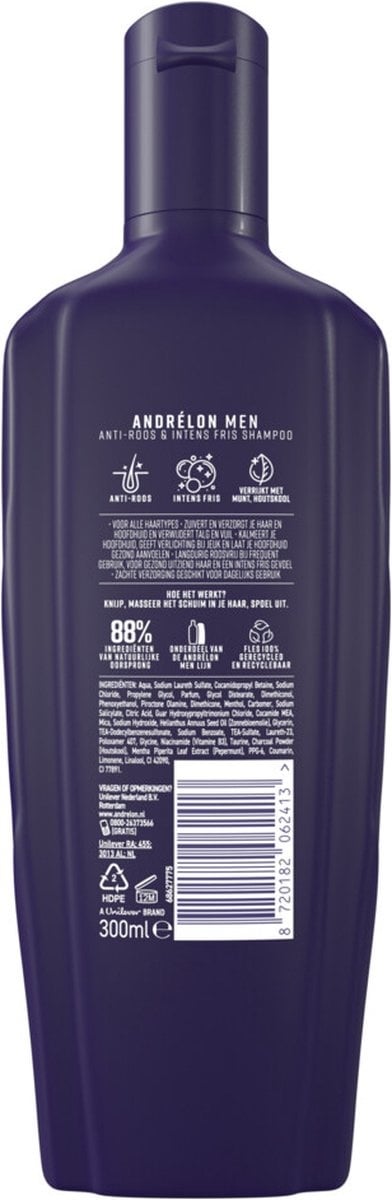 Andrélon Shampoing Homme Antipelliculaire & Fraîcheur Intense - 300 ml