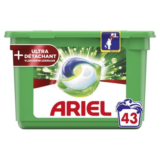 Ariel Detergent Allin1 Pods+ Ultra Stain Remover - 43pcs