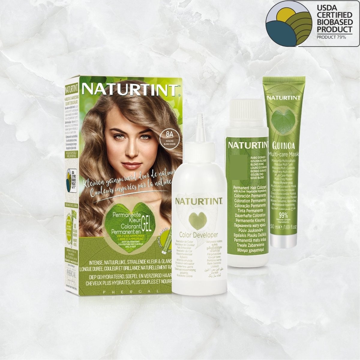 Naturtint 8A - Aschblond - Haarfarbe