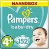 Pampers Baby-Dry Diapers - Size 4+ (10-15 kg) - 152 pieces - Monthly box - Packaging Damaged