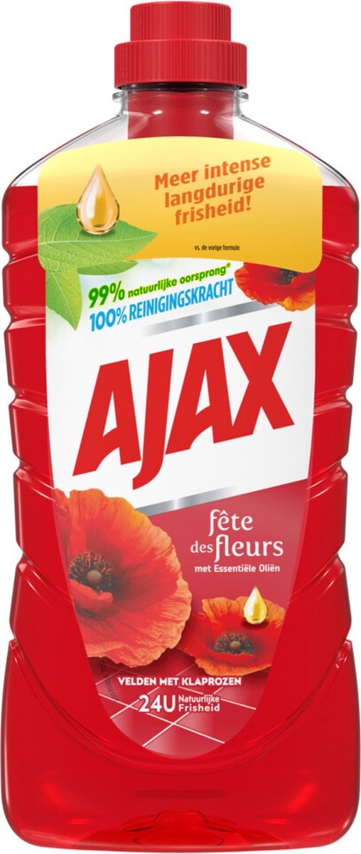 Ajax Nettoyant tout usage Fete de Fleur Fleurs rouges - 1 ltr.