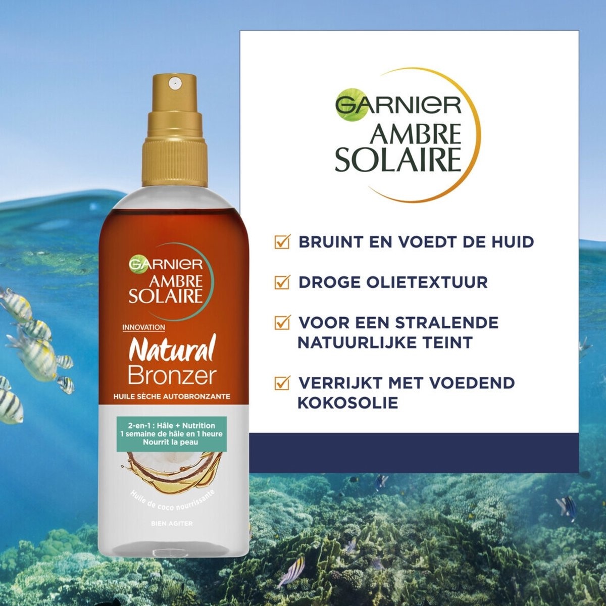 Garnier Ambre Solaire Self Tanning Oil Natural Bronzer 150ml