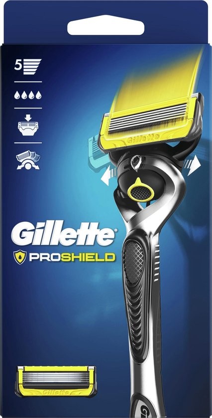 Gillette ProShield Scheersysteem Voor Mannen – 1 Scheersysteem en 1 Scheermesje