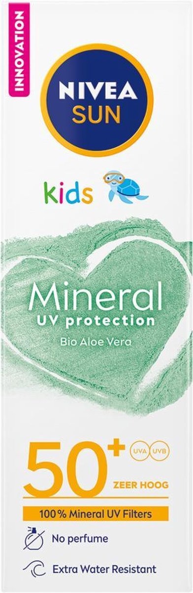 Nivea SUN Kids Mineralischer UV-Schutz Bio Aloe Vera - Sonnenschutz SPF 50+ - 50ml Verpackung beschädigt