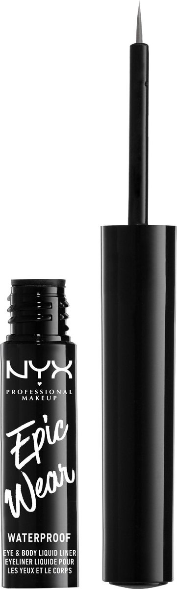 NYX Professional Makeup Epic Wear Flüssiger Metallic-Eyeliner – Gunmetal EWMLL02