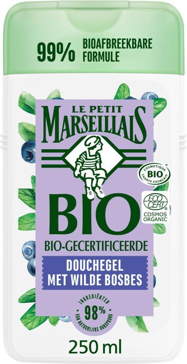 Le Petit Marseillais Douchegel Wild BIO Bosbes - 250 ml
