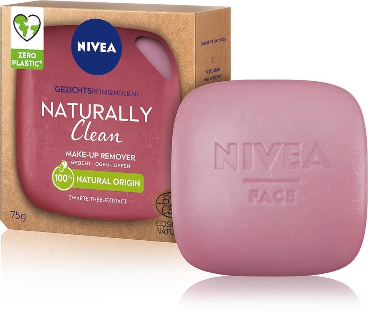 NIVEA Naturally Clean Face Bar Démaquillant - 75 gr