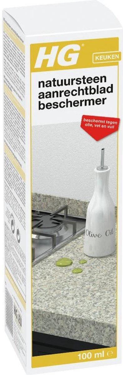 HG natural stone countertop protector - 100ml - including lint-free cloth - Packaging damaged
