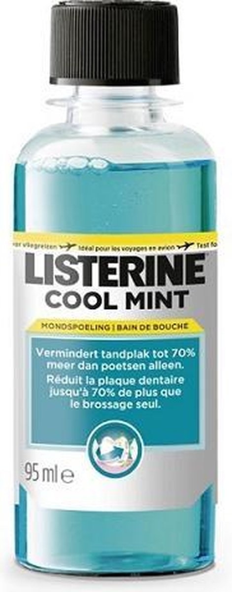 Listerine bain de bouche Coolmint 95 ml format voyage