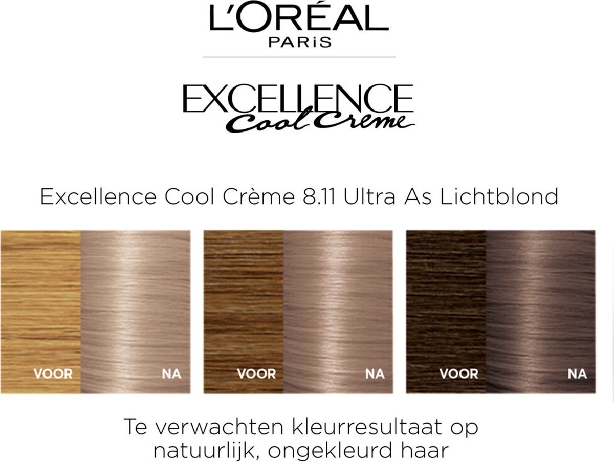 L'Oréal Excellence Cool Cream 8.11 - Ultra Ash Lichtblond