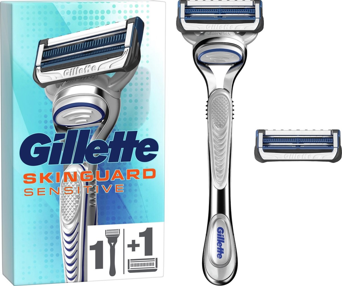 Gillette SkinGuard Sensitive - ScheersysteemGillette SkinGuard Sensitive - Scheersysteem Voor Mannen - Inclusief 1 Scheermesje - Verpakking beschadigdVoor Mannen - Inclusief 1 Scheermesje