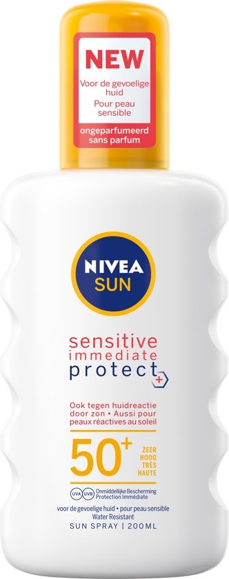 SUN Sunscreen - Sensitive Immediate Protect Sunscreen Spray - SPF 50 - 200 ml - cap is missing