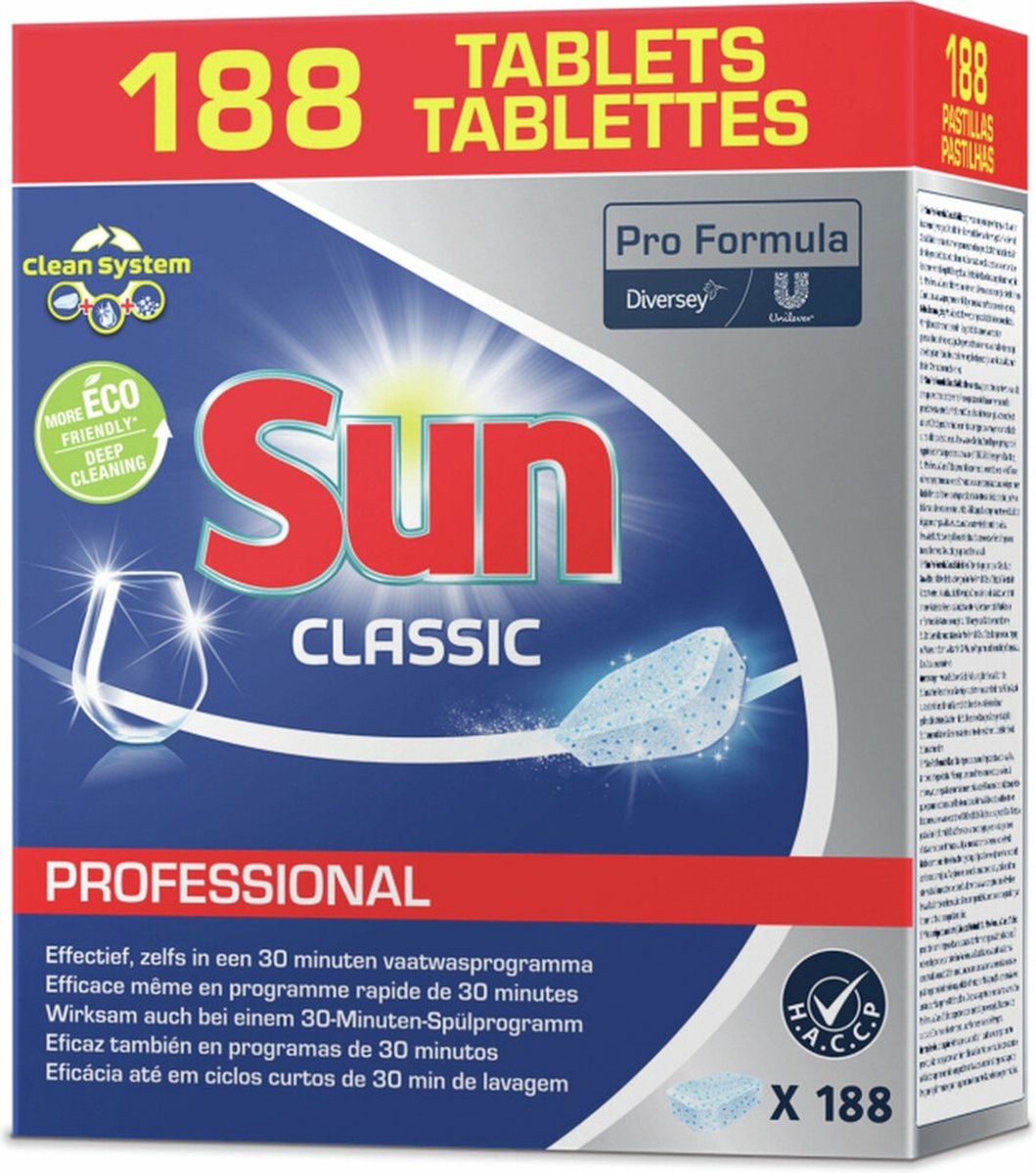 Sun Professional Dishwasher Tablets - 188 pieces - Packaging damaged
