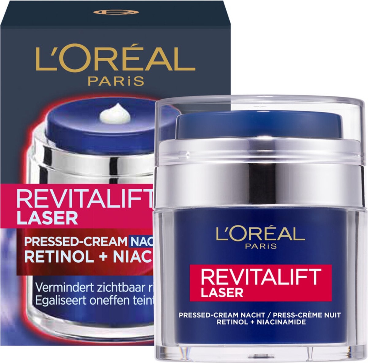 L’Oréal Paris Revitalift Laser Pressed Nachtcrème - Retinol en Niacinamide - 50 ml