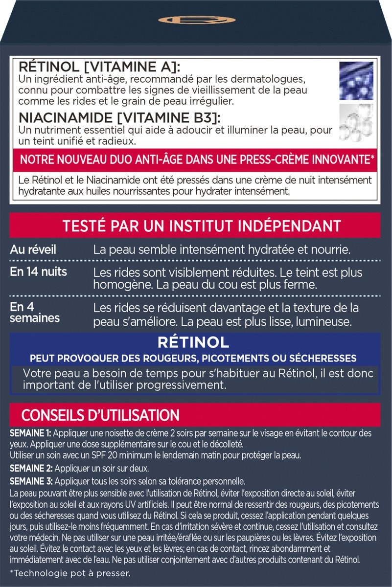 L’Oréal Paris Revitalift Laser Pressed Nachtcrème - Retinol en Niacinamide - 50 ml