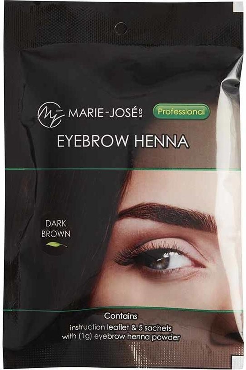 Marie-Jose & Co Henna Eyebrow Henna Dark Brown - Packaging damaged