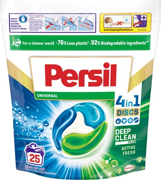 Persil 4in1 Discs Universal Wash Capsules - 25 lavages - Frais