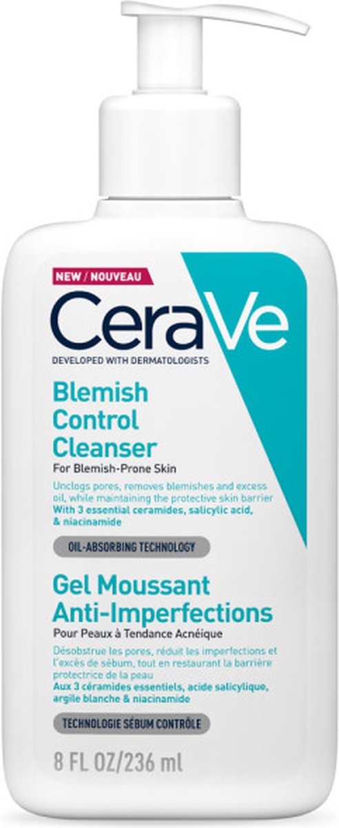 CeraVe Blemish Control Cleanser - 236ml - nettoyant visage pour peaux à tendance acnéique