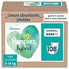 Pampers Harmonie Hybrid - Washable Diaper - 108 Absorbent Disposable Top Layers - Packaging damaged