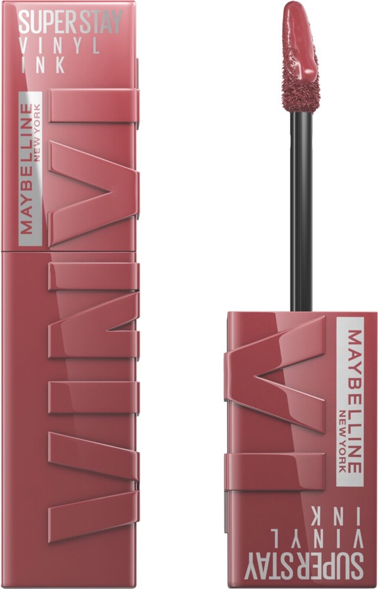 Maybelline New York - SuperStay Vinyl Ink Lipstick -  40 Witty Rood