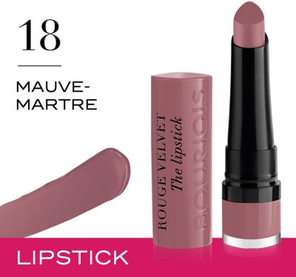 Bourjois Rouge Velvet The Lipstick Lipstick - 18 Mauve-Martre