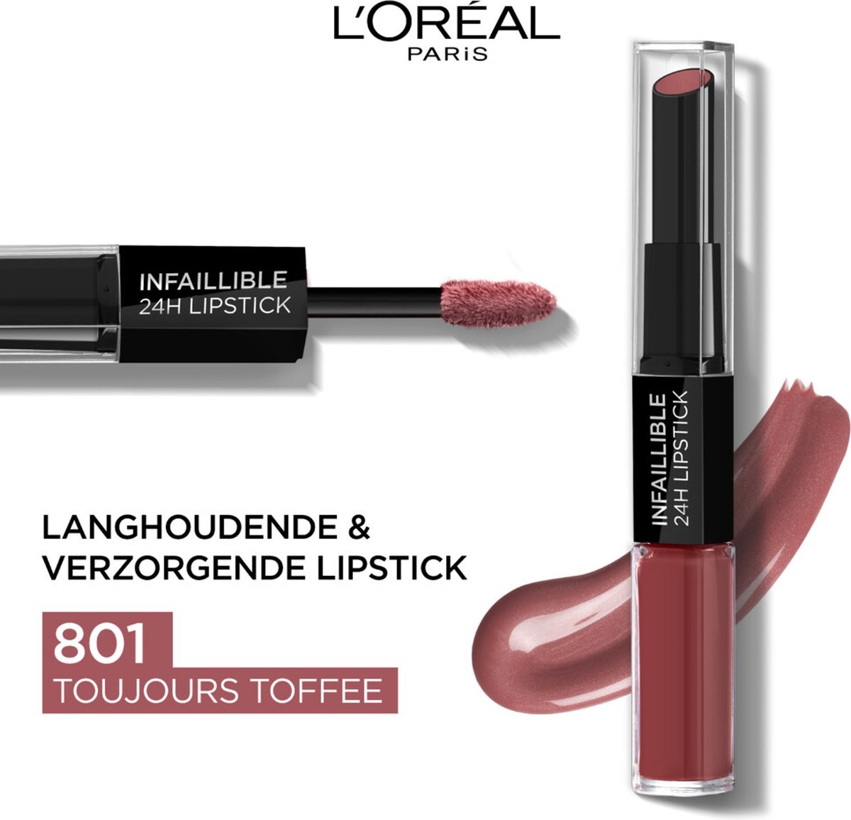 L'Oréal Paris Rouge à Lèvres Infaillible 24H - 801 Toujours Toffee