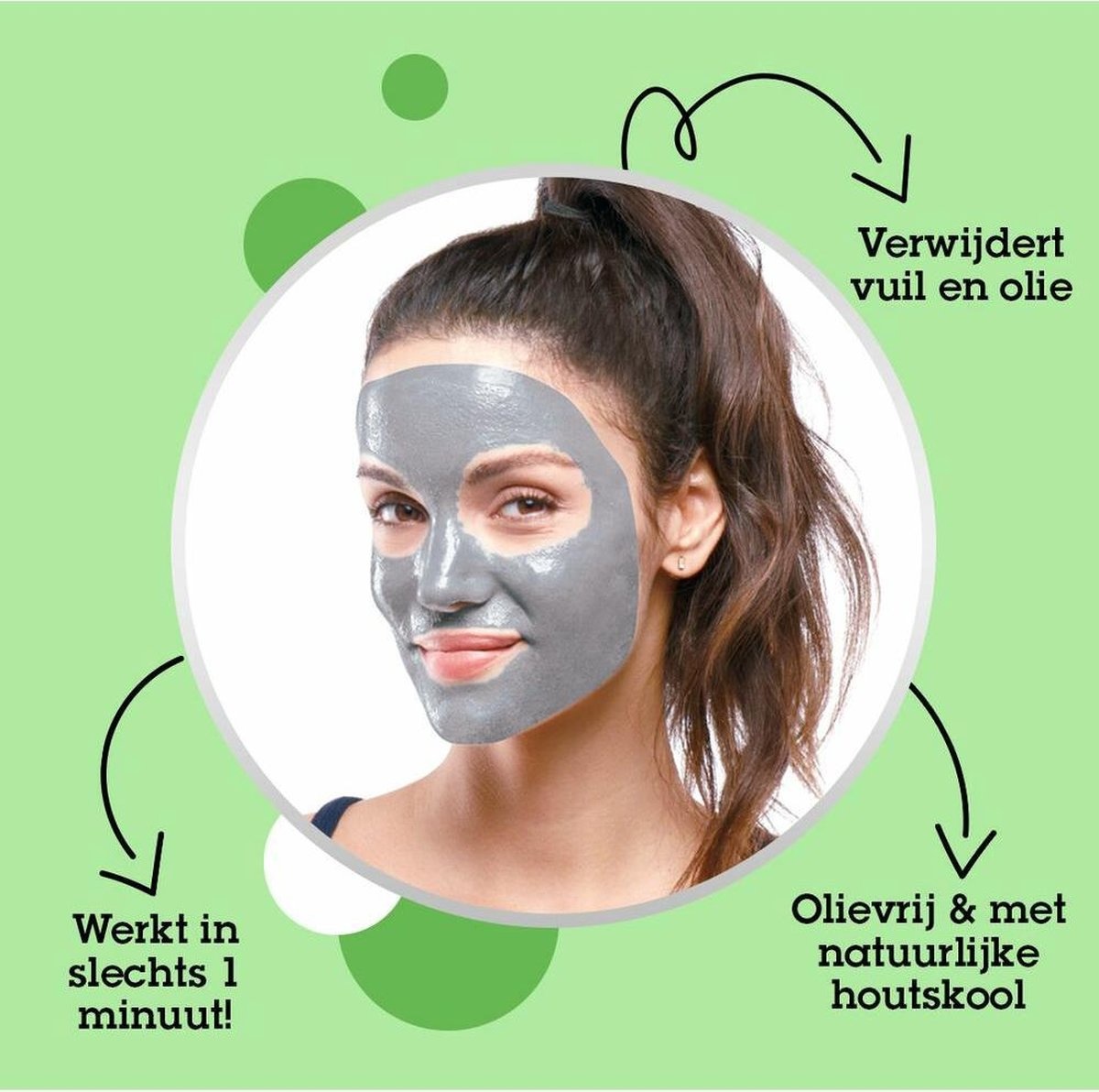 Bioré 1 Minuut Masker met Houtskool - 4 st.