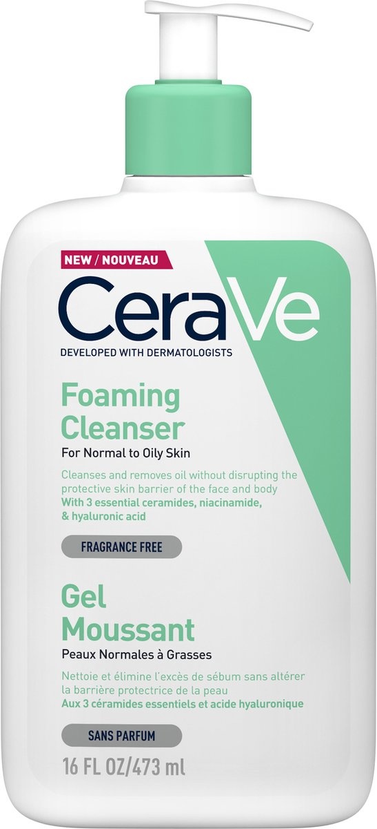 CeraVe - Nettoyant Moussant - pour peaux normales à grasses - 473ml - pompe manquante