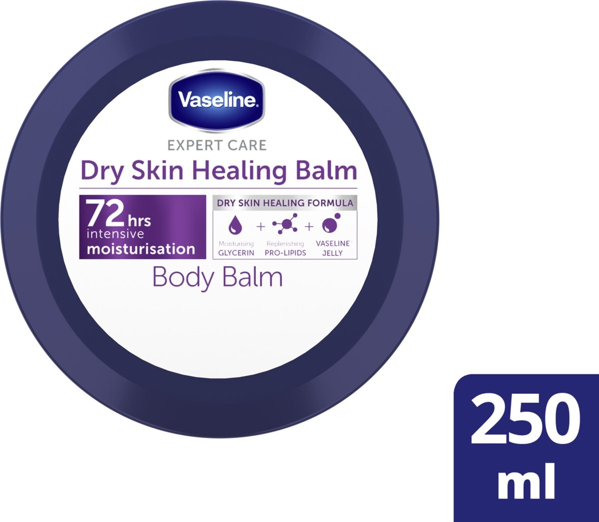 Vaseline Body Balm Expert Care Healing Dry Skin - 250 ml - Emballage abîmé