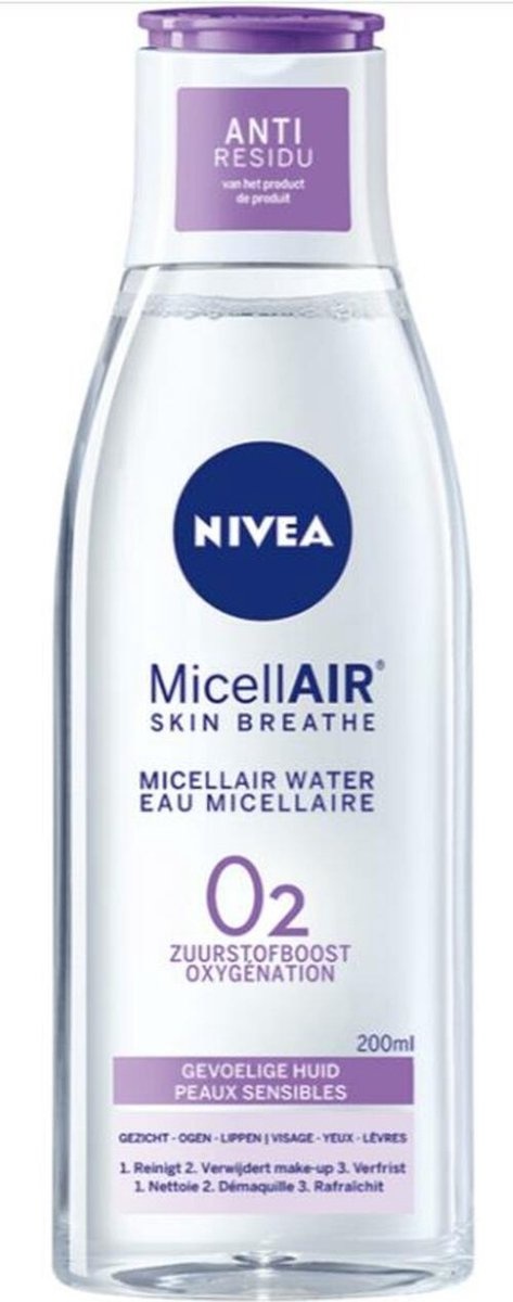 NIVEA Eau Micellaire Peaux Sensibles Anti Résidus - 200 ml