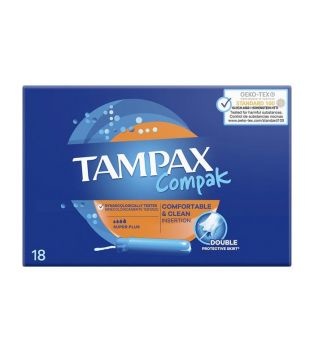 Tampax Compak Super Plus 18 pièces - Emballage endommagé