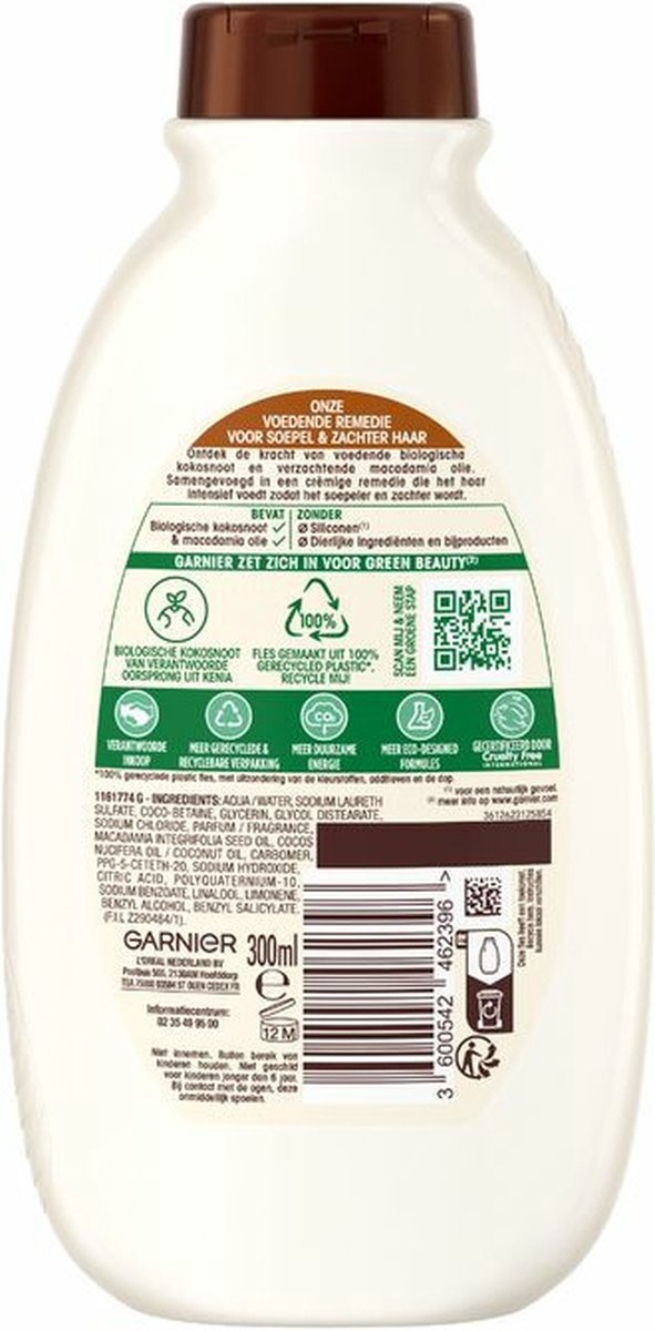 Garnier Loving Blends Shampoo mit Kokosmilch und Macadamia - 300 ml