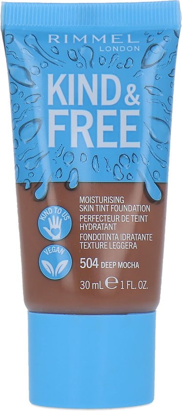 Rimmel London CHILD & FREE Fond de teint végétalien - 504 Deep Moka