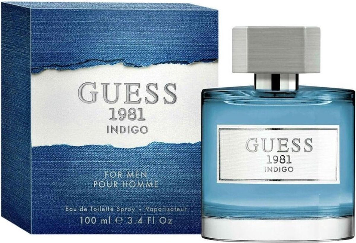 Guess 1981 Indigo by Guess Men's Fragrance 100 ml - Eau De Toilette Spray - packaging damaged