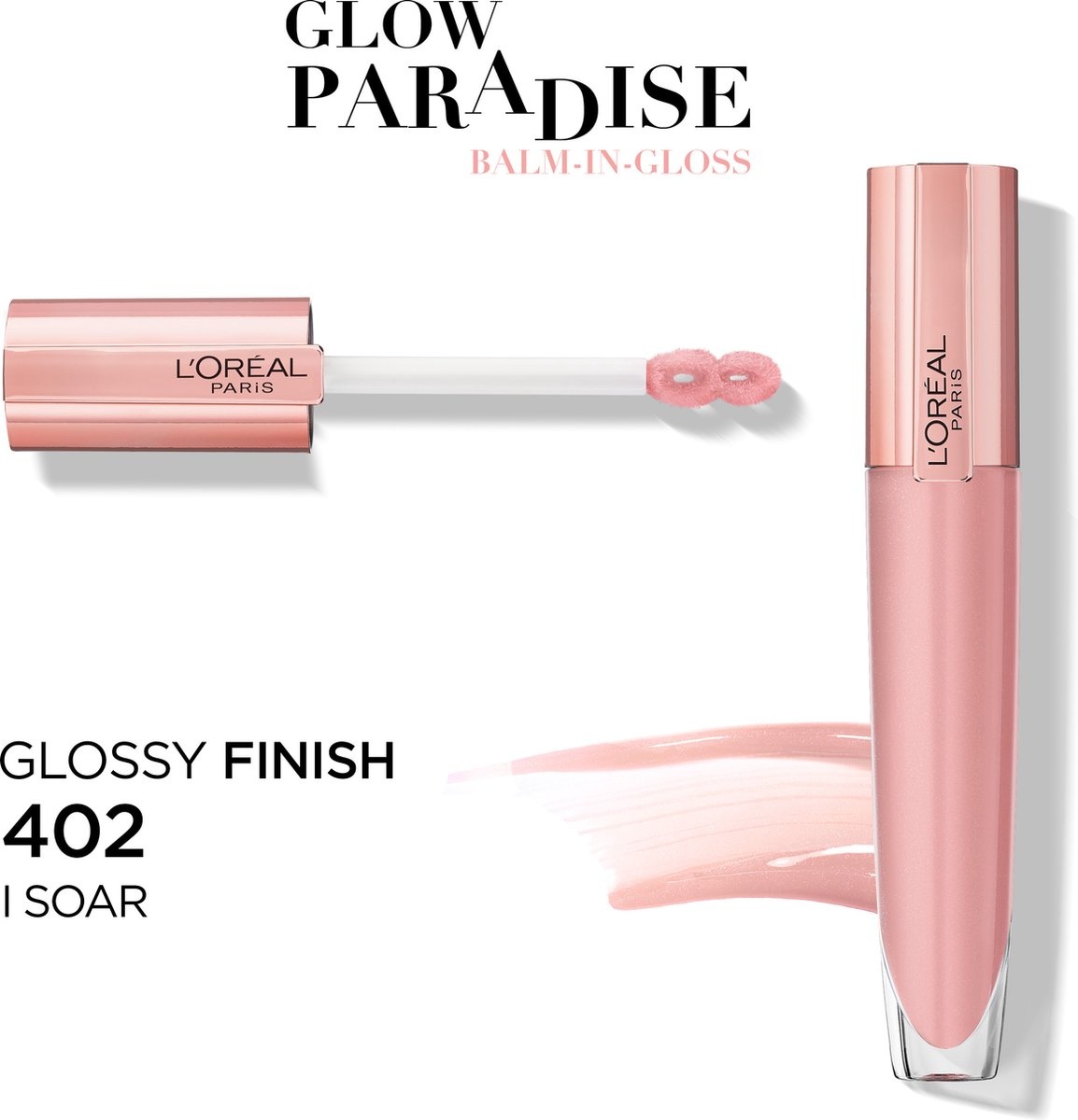 L'Oréal Paris Glow Paradise Balm in Gloss - 402 I Soar - Transparant Roze