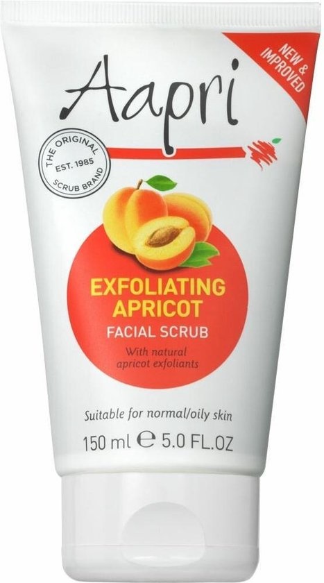 Aapri Gezichtscrub Tube Exfoliating Normale/Vette Huid- 150 ml