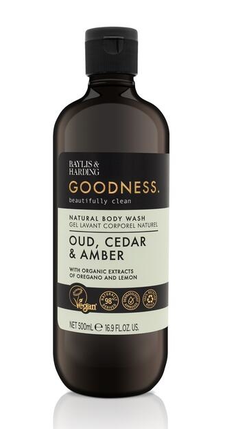 Baylis & Harding Goodness Shower Gel Oud, Cedar & Amber 500ml