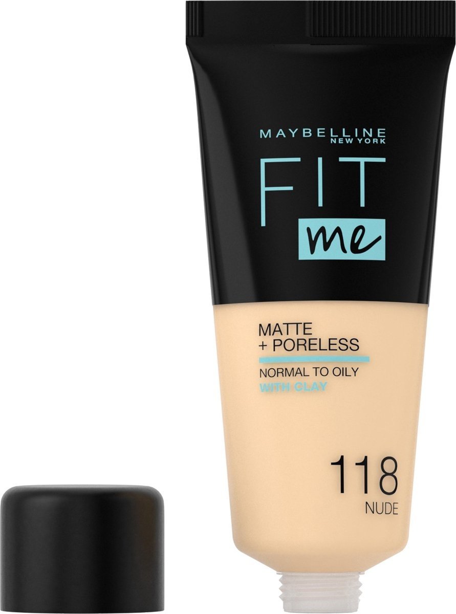 Maybelline Fit Me Matte & Poreless Foundation - 118 Nude - 30 ml