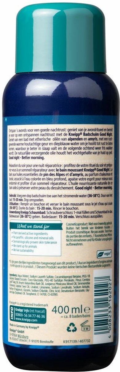 Kneipp Good Night - Bain Moussant 400ml